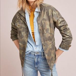 Anthro Marrakech Camo Anorak Jacket Size M